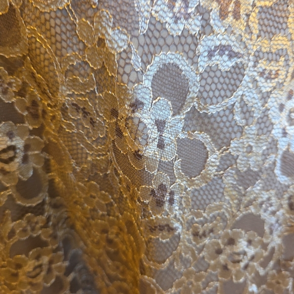 JOSEPH RIBKOFF GOLD LACE DRESS, SIZE 10 - Picture 10 of 11